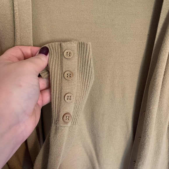 Caramel Cardigan with Sleeve Buttons - Picture 2 of 2